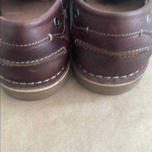Clarks Men's Brown Leather Boat Shoes - Picture 3 of 6